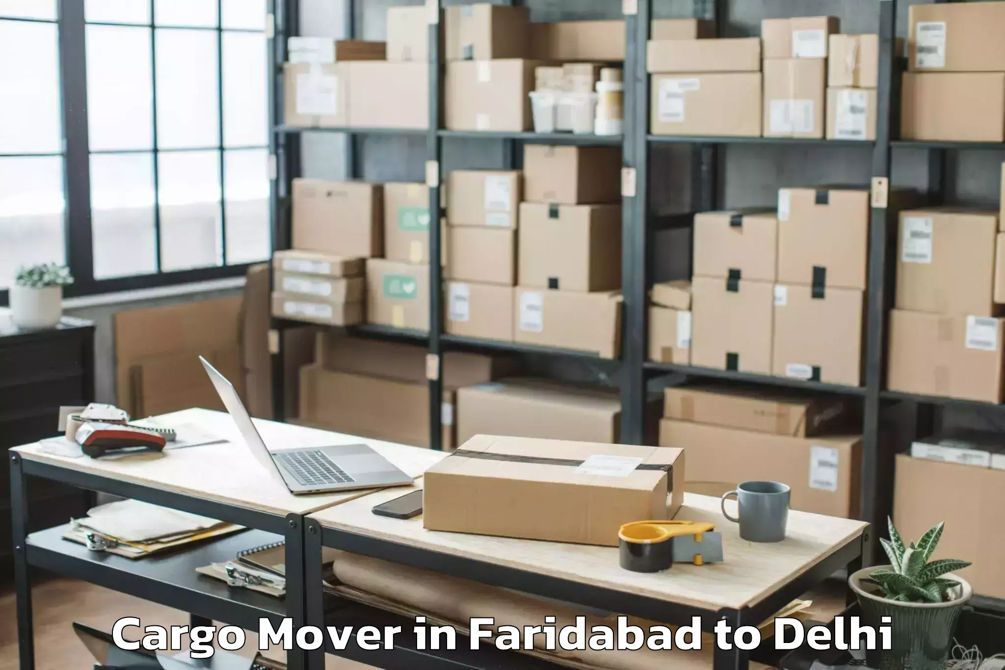 Easy Faridabad to Mgf Metropolitan Mall Delhi Cargo Mover Booking